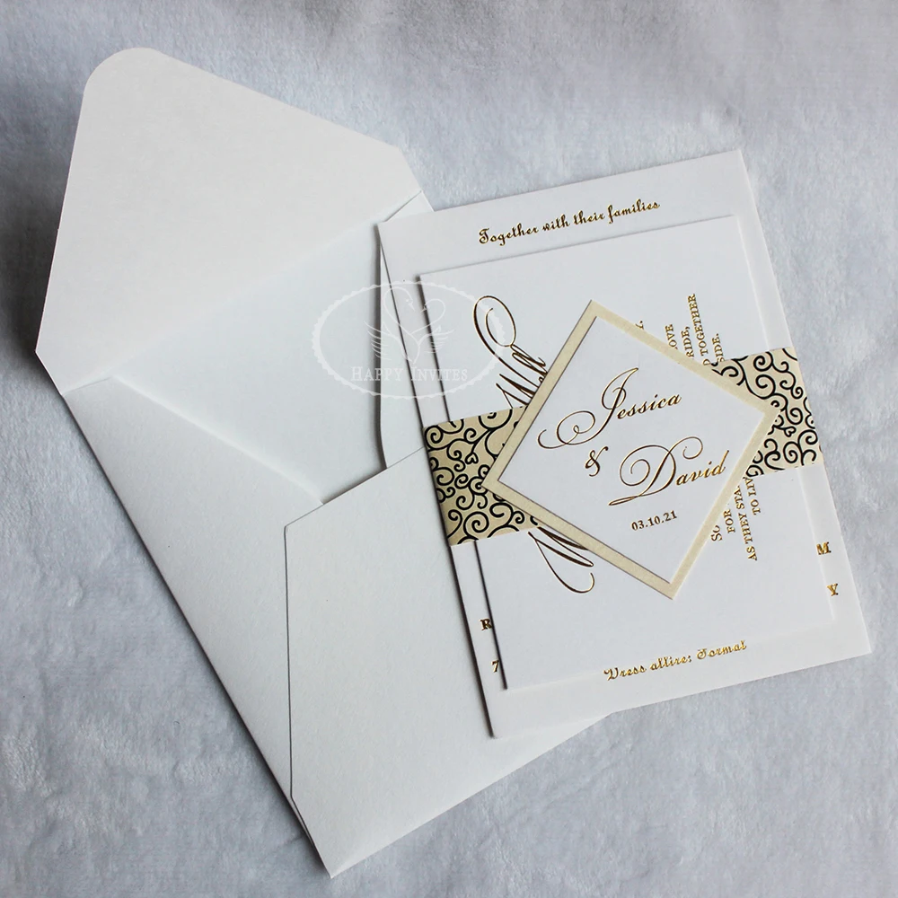 100 шт. Обычная простая фотобумага г/кв. М хлопковая бумага с золотой фольгой