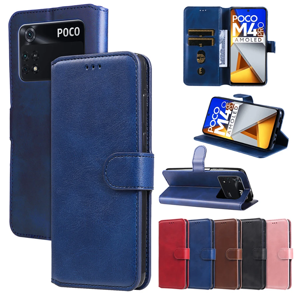 

Poco X4 Pro F 4 GT 5G Flip Case For Xiaomi Poco M4 Pro 4G Luxury Leather Wallet Magnetic Cover Poco X4 NFC X3 F M 3 M4 Pro Funda