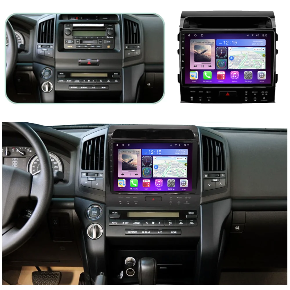 JUSTNAVI Android 10 для Toyota Land Cruiser 11 200 2007-2015 2din Автомагнитола мультимедийный видеоплеер