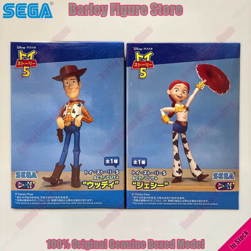 Фото Июнь 2026 г. Оригинальная упаковка в наличии. Коллекционные фигурки SEGA ACT/CUT Toy Story 5 Вуди и Джесси. Аниме-фигурки, модель для коллекции, подарочные игрушки. №1