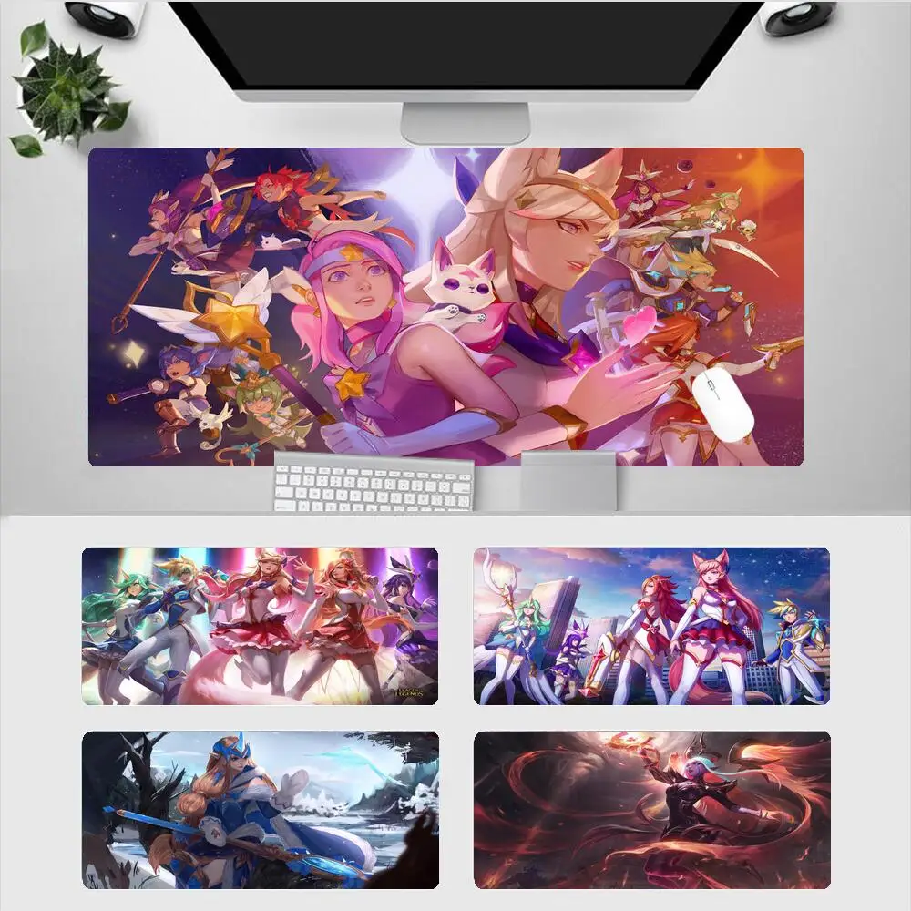 

Soraka League Of Legends Notebook Desk Mat Laptop Mouse Mats Xxl Mouse Pad Gamer Kawaii Mousepad Office 900X400 Pc Keyboard Pads
