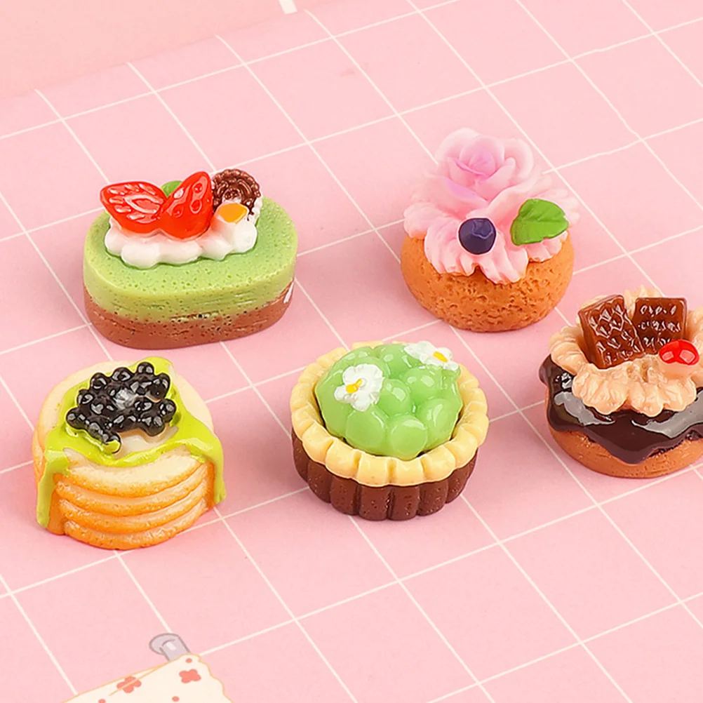 12 шт. имитация фруктового торта мороженого миниатюрный десерт искусственный