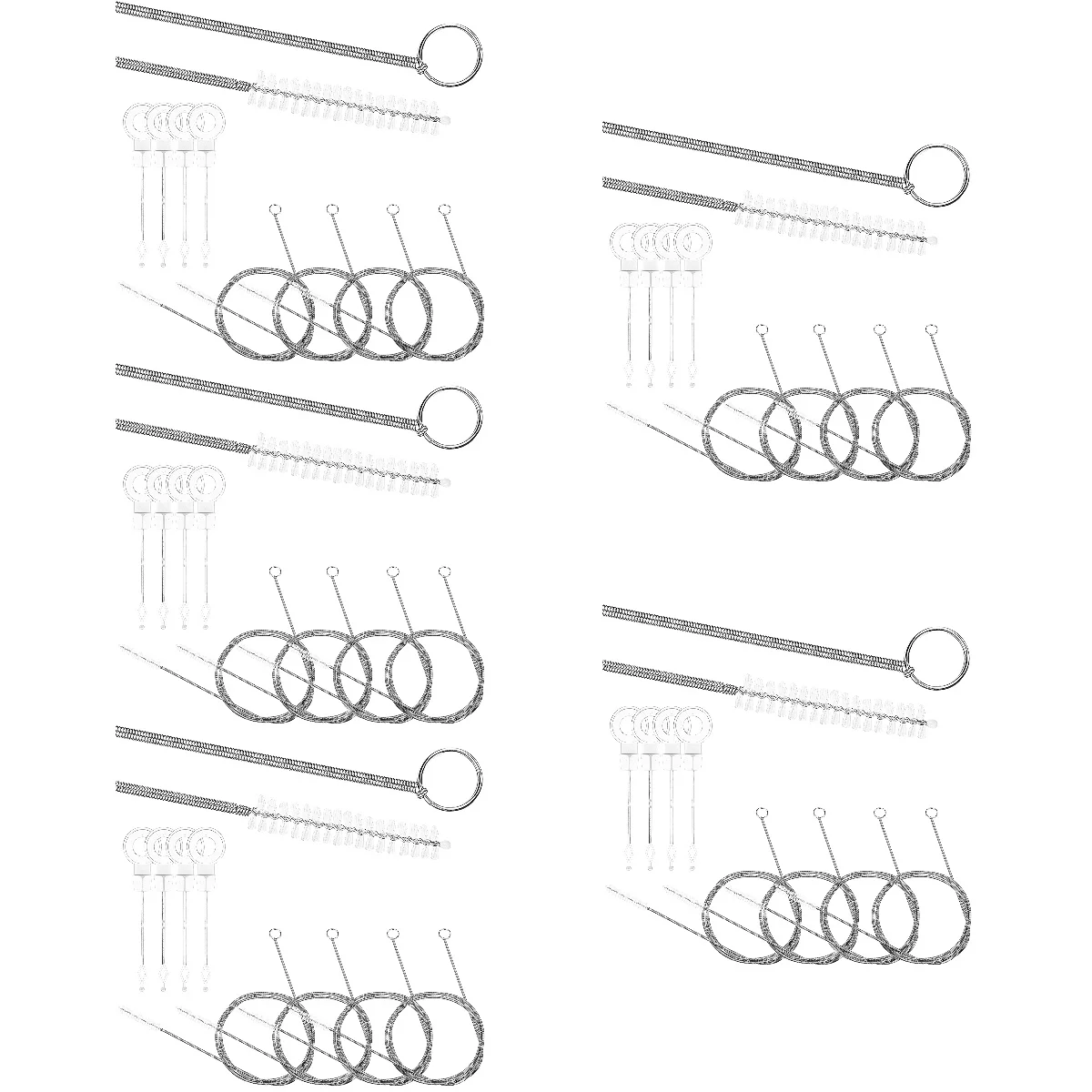 

20 Sets Drain Hole Cleaning Tools Containing Tube Cleaning Brushes with Unblocker Drain Plunger Sticks