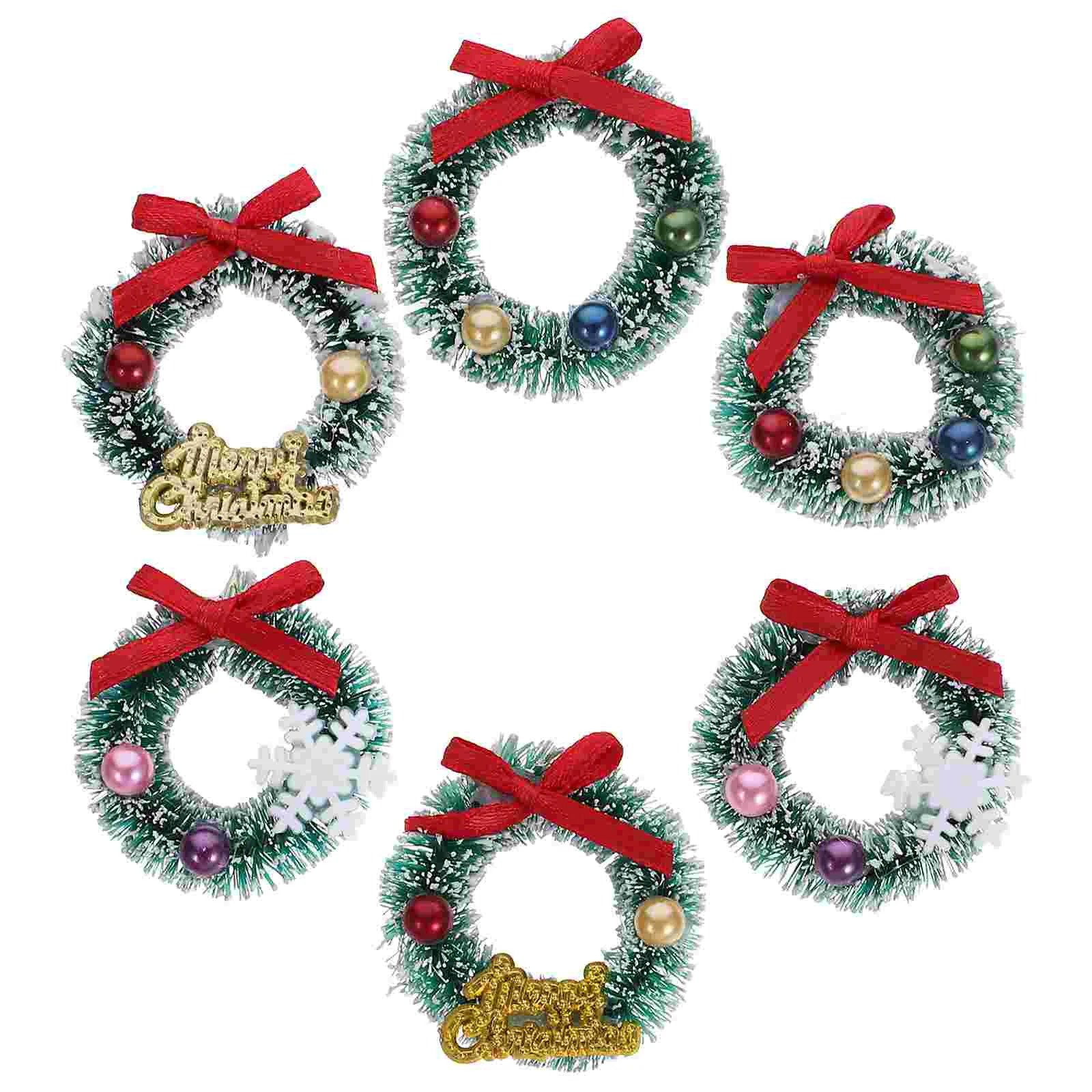 6 шт. украшения для букета Рождественский дом микро пейзажные гирлянда фигурка