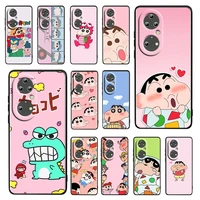 crayon shin chan cartoon for huawei p50 p20 p30 p40 p10 pro lite e plus p9 lite mini silicone soft black phone case fundas cover