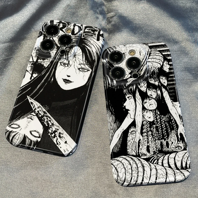 

Joji Ito Horror Manga Tomie Phone Case For iPhone 14 13 12 Mini 11 Pro Max X XR XS MAX SE 2020 8 7 Feilin silky feel Cover