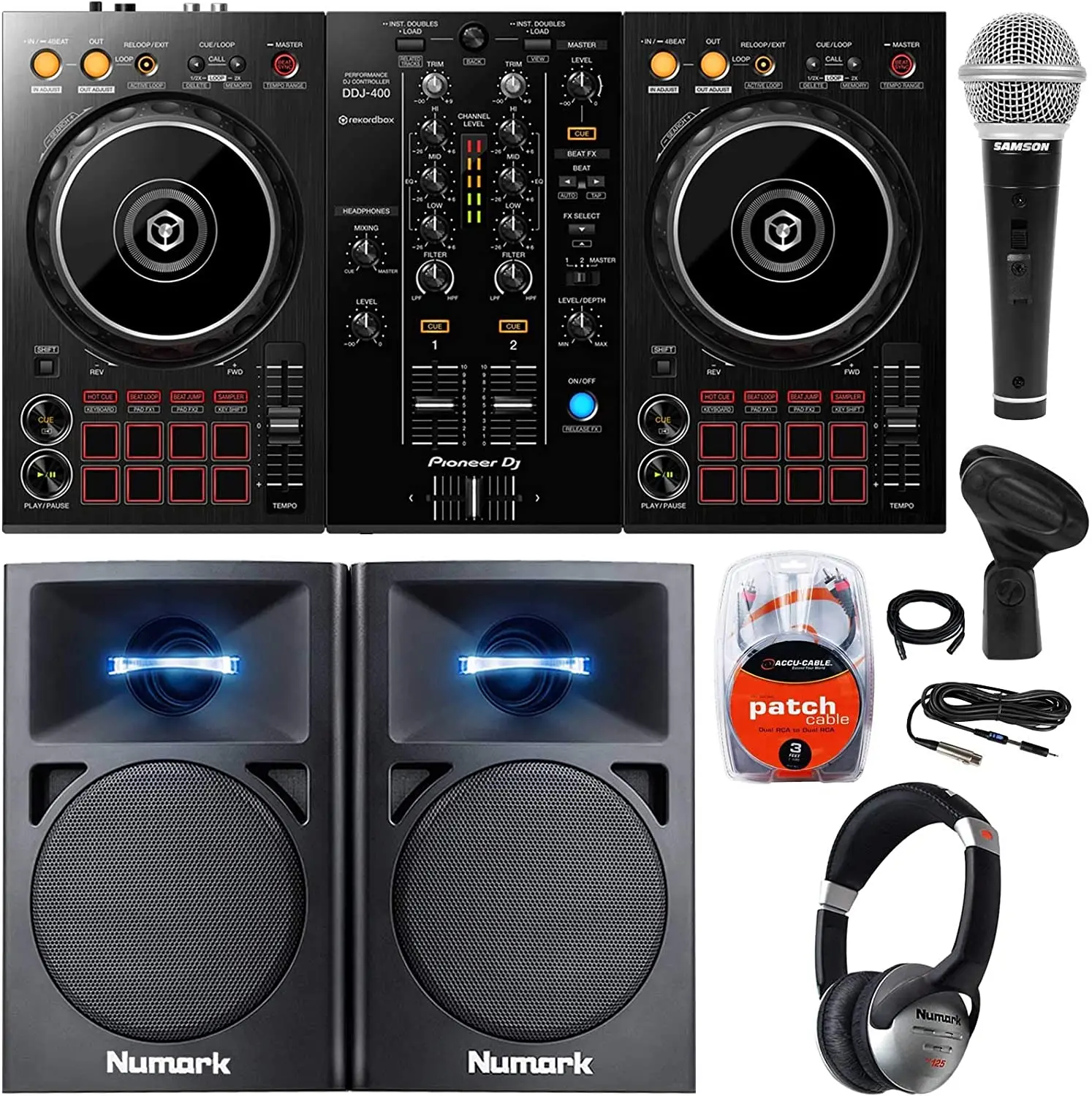 

SUMMER SALES DISCOUNT ON Buy With Confidence New Pioneer DDJ-400 Rekordbox Starter DJ Controller Pack w Case + 12" Speakers + St