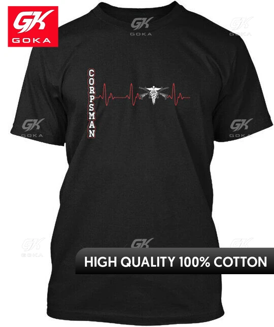 Футболки с рисунком Corpsman мужская одежда новые топы и футболки хлопковые женские