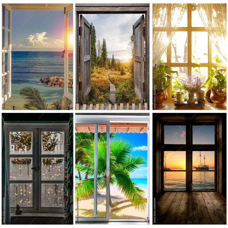 Природный пейзаж за окном фотография фоны реквизит цветок дерево портрет фото