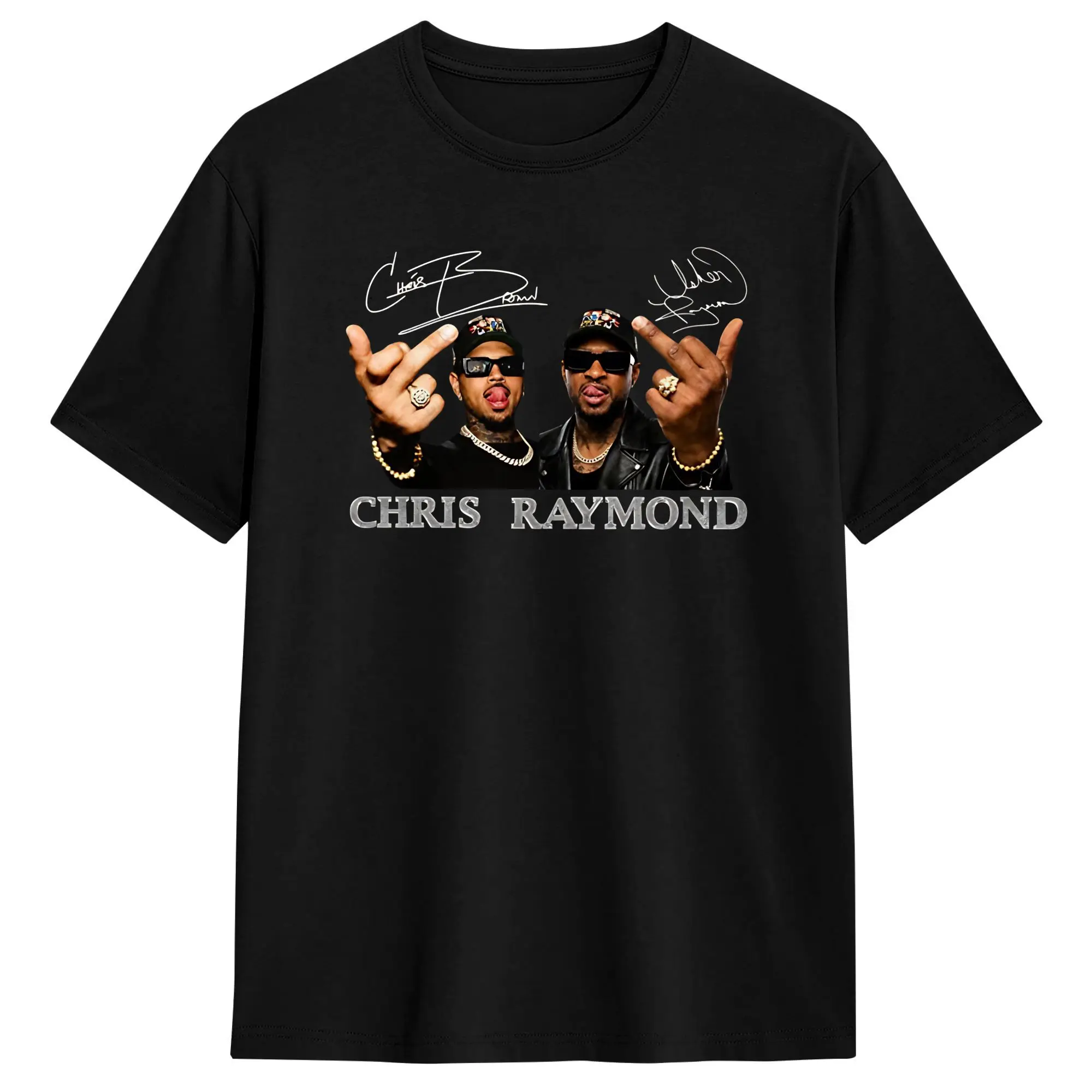 Фото Мужская футболка Chris Brown And Usher The Rb Tour, хлопковая одежда Raymond And Brown, футболка с короткими рукавами и круглым вырезом, футболки №1