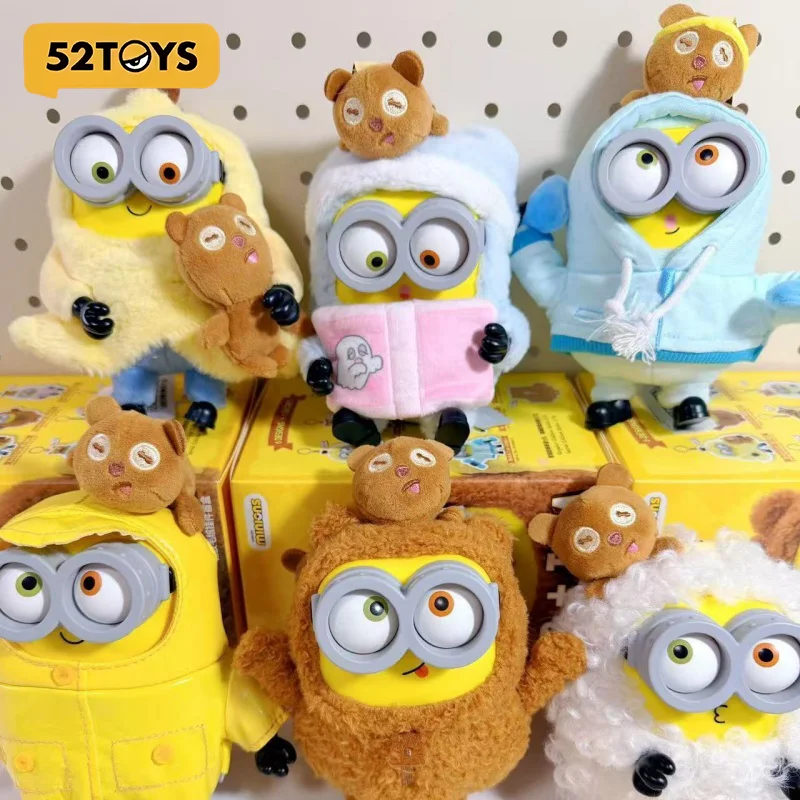 Фото 52TOYS Bob Tim Minions: Серия «Лучше вместе» — Милые аниме-фигурки из мультфильмов, плюшевые модели, подарочная коробка, модные игрушки для коллекции и подарков №1
