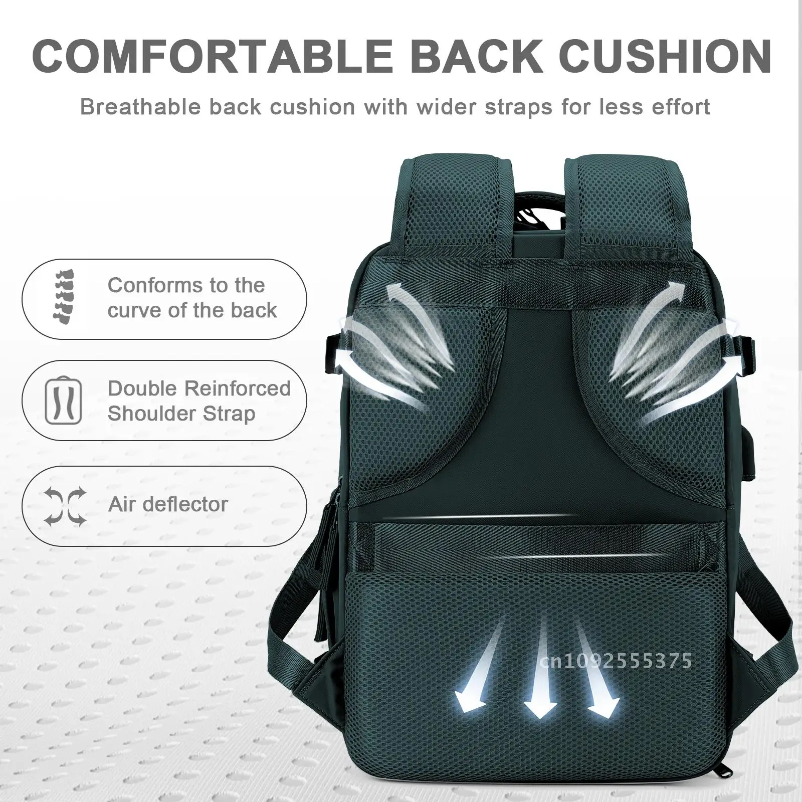 Фото Рюкзак Easyjet Cabin Bag 45x36x20, 40x20x25 Ryanair Carry-Ons, женский/мужской дорожный рюкзак для самолета, рюкзак для ноутбука размера кабины №5