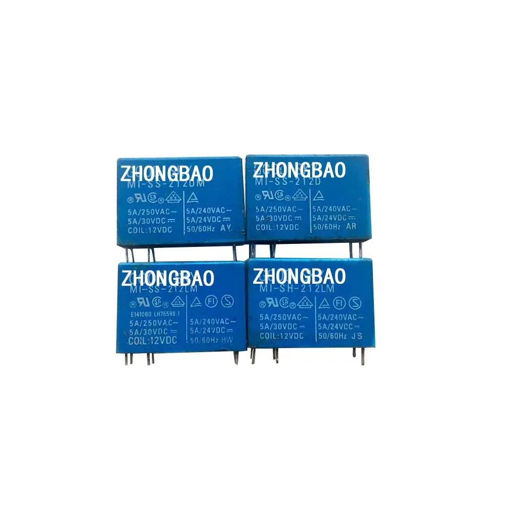 

5PCS MI-SS-212LM high power DC electromagnetic relay two groups normally open 6 feet 5A 12VDC