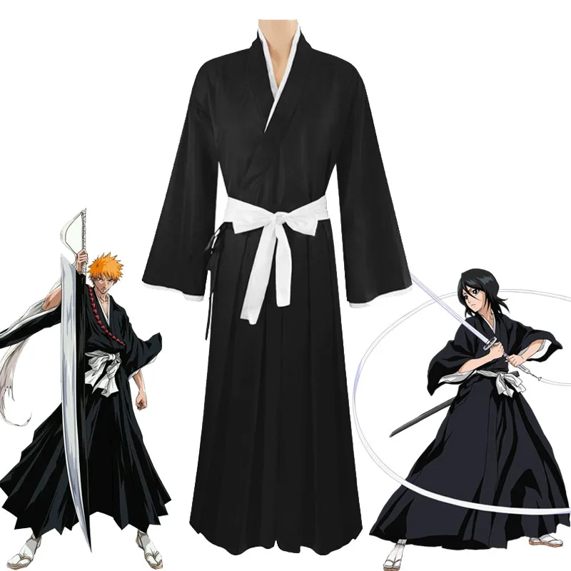 

Kostum Cosplay Pakaian Penuh Pemutih Rukia Kurosaki Ichigo Die Pa Soul Society Shinigami Kimono Ribuan Tahun Perang Darah