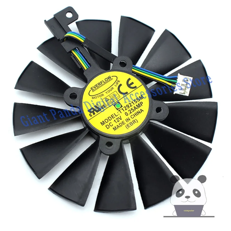 Для ASUS Mining GPU P104-100 4G Вентилятор охлаждения видеокарты Кулер T 129215 СМ ИО