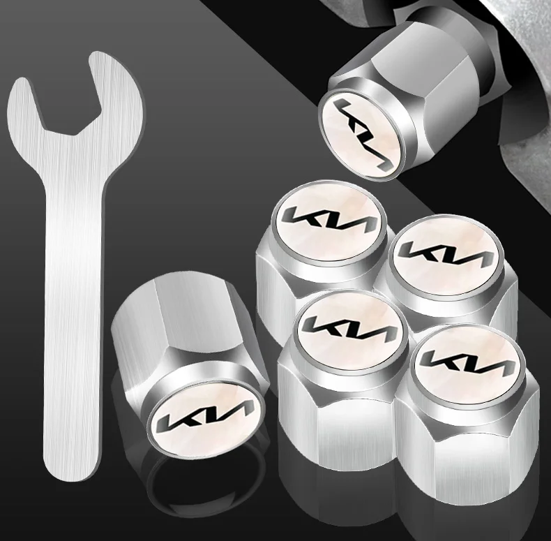 

Car Styling 4PCS KN Emblem Sport Wheel Tire Valve Stem Air Caps for KIA K2 K3 K5 k9 Sorento Sportage R Rio Soul Auto accessories