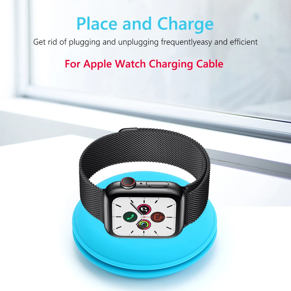 Портативная беспроводная зарядная силиконовая намотка для кабеля Apple Watch серии 7 6