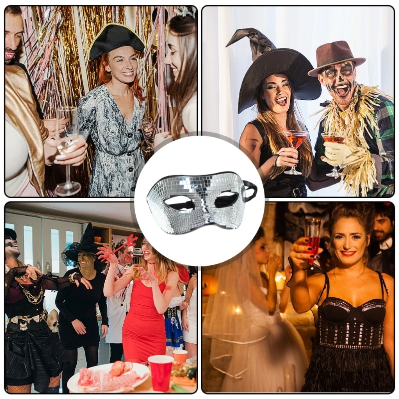 Привлекательная блестящая диско-маска для клубных дней рождения и торжеств