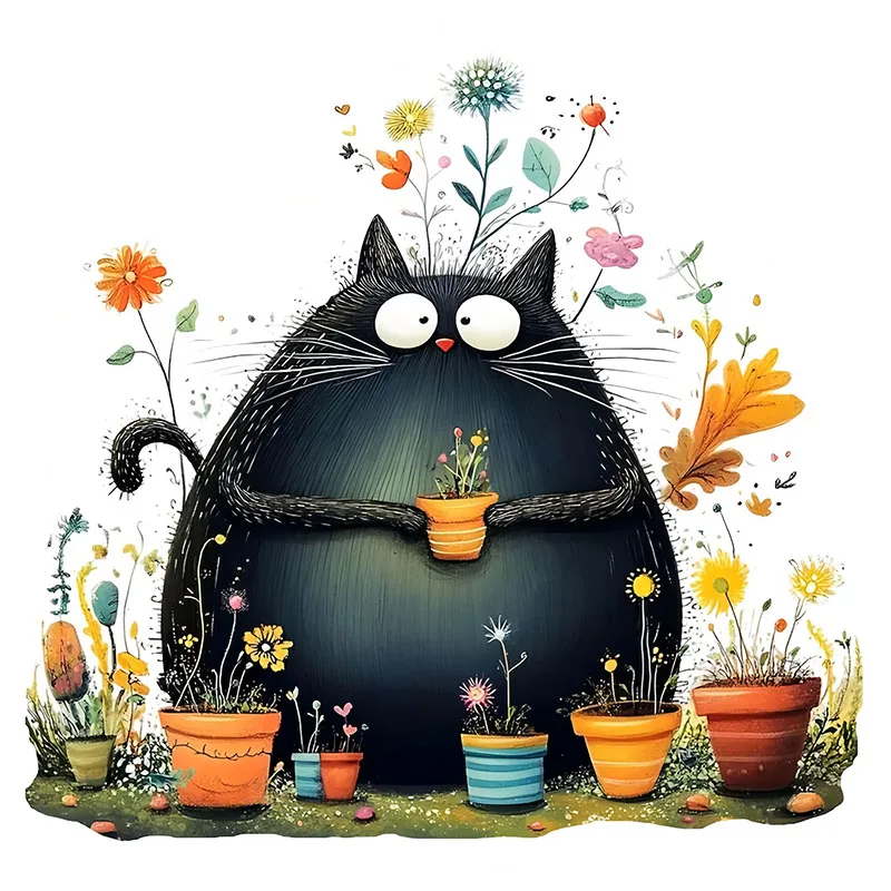 

1 шт., акварель, садоводство, украшение для кошачьей комнаты, гостиная, спальня, украшение для туалета, наклейки на стену