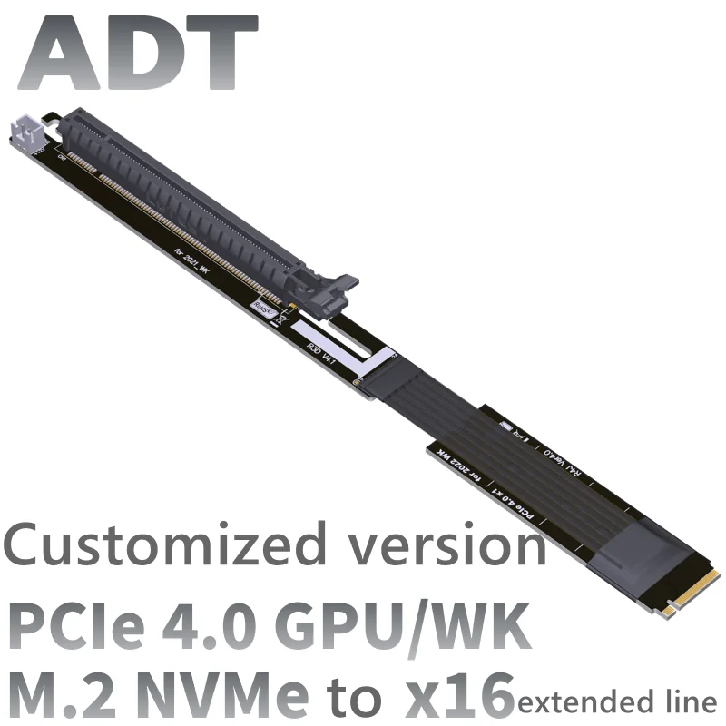 

Gaphics card extension cable non-USB PCIe 4.0x16 to M.2 NVMe compatible A card N card PCIe 4.0 x1 gen4 ; 16G/bps （Max.)