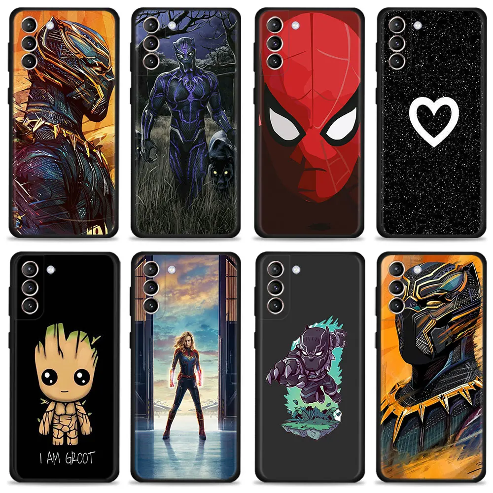 Чехол для телефона с изображением черной пантеры из комиксов Marvel Samsung S20 FE Note 20 10 S8