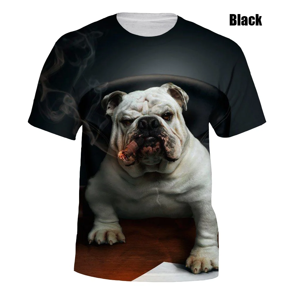 

BIANYILONG brand summer T-shirt sports running 3D printed French bulldog printed short-sleeved comfortable sports top