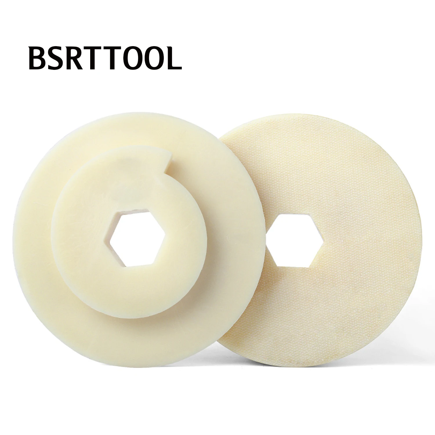 

BSRTTOOL Snail Lock Back Holder White Plastic Backer PadsFor Polishing Pads Plastic Self Gripping Hook & Loop Backing Disc