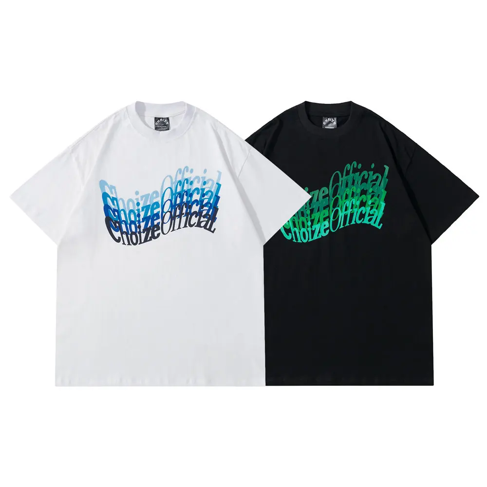 Футболка мужская оверсайз в стиле Харадзюку хлопковая Повседневная рубашка с