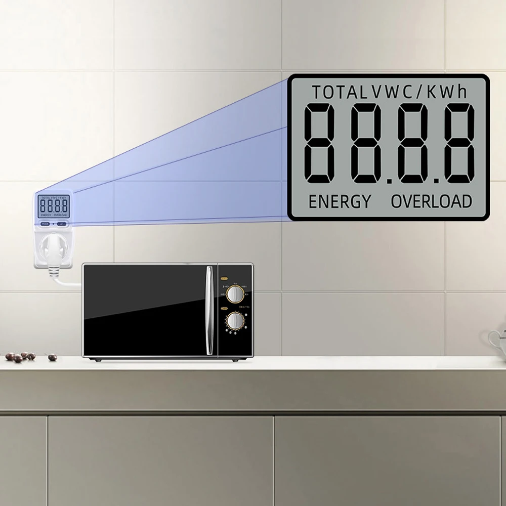 

Цифровой измеритель мощности с ЖК-дисплеем, 230 В, 50 Гц