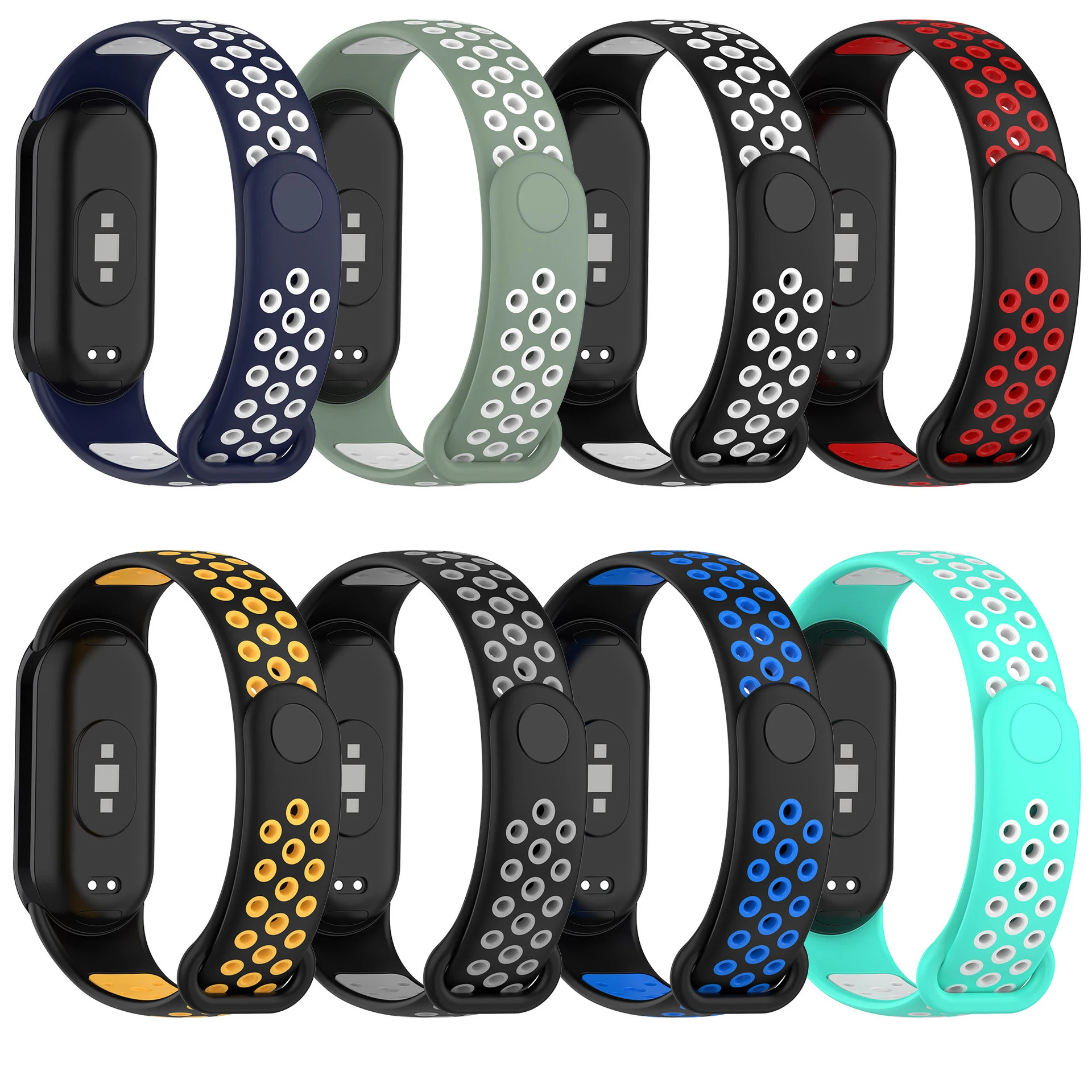 Silicone Strap For Xiaomi Mi Band 8 Sport Breathable Replacement Smartwatch Wristband Bracelet For Xiaomi Band 8 Strap