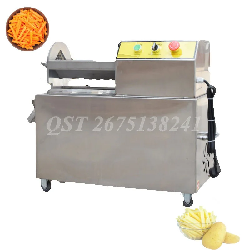 

Electric French Fries Cutter with 3 Blades Automatic Stainless Steel Potato Chips Slicer Carrot Cutter Vegetable Shredding Maker