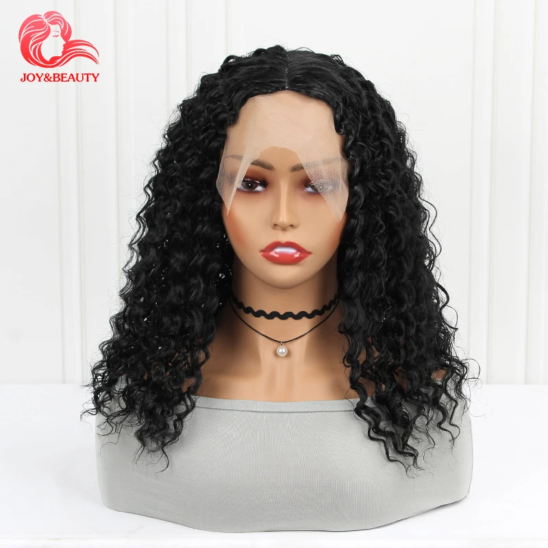 

Short Curly Bob Wigs Lace Wigs Synthetic Kinky Curly Middle Part Lace Hair Wigs Heat Resistant Pre Plucked with Baby Hair
