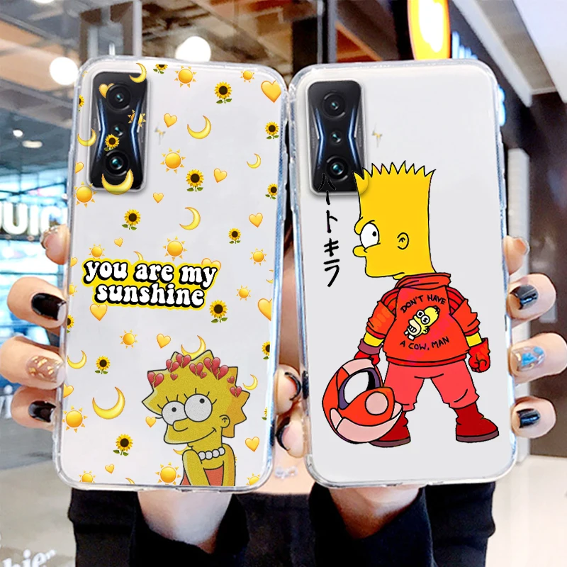 

Disney Simpsons Bart Cute For Xiaomi Redmi K50 K40 Gaming A1 11 Prime 10 10C 9AT 9A 9C 9T 8 7A 6A 5 4X 5G Transparent Cover