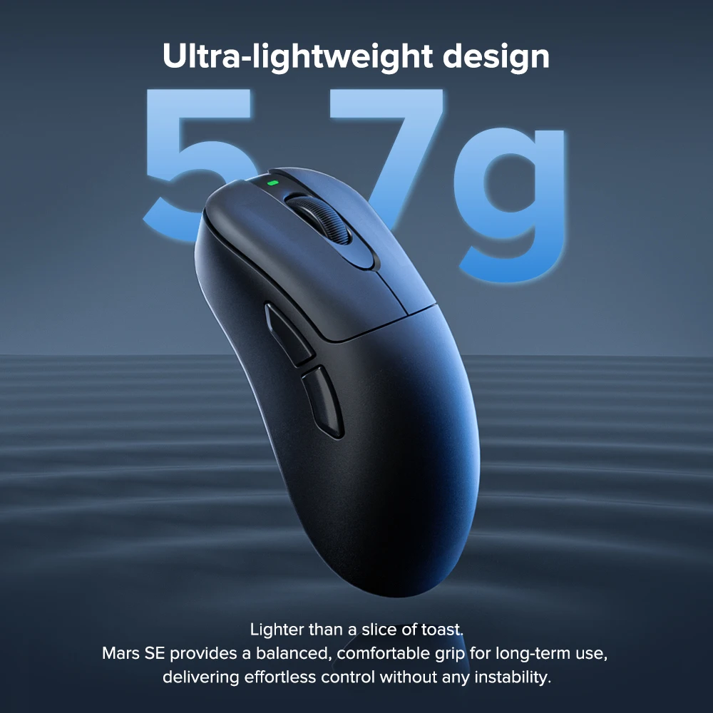 Беспроводная игровая мышь KYSONA Mars SE Bluetooth-мышь эргономичная легкая 57 г частота