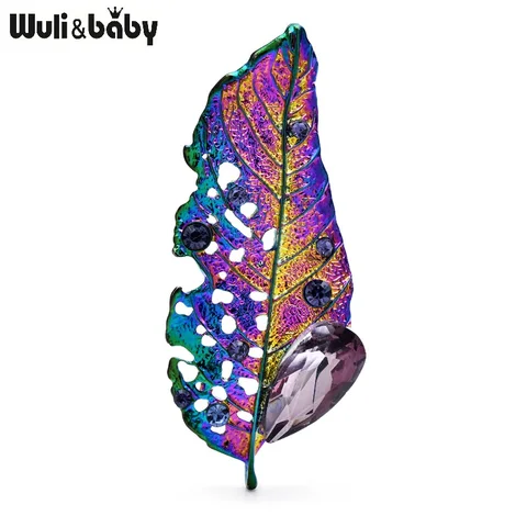 Броши Wuli&baby сине-фиолетовые