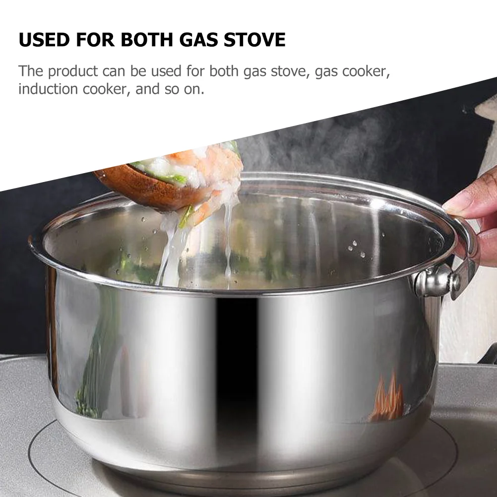 

Stainless Steel Cooking Pot Multi-purpose Utensils Mixing Bowls Set Household Kitchenware Cauldron Supply