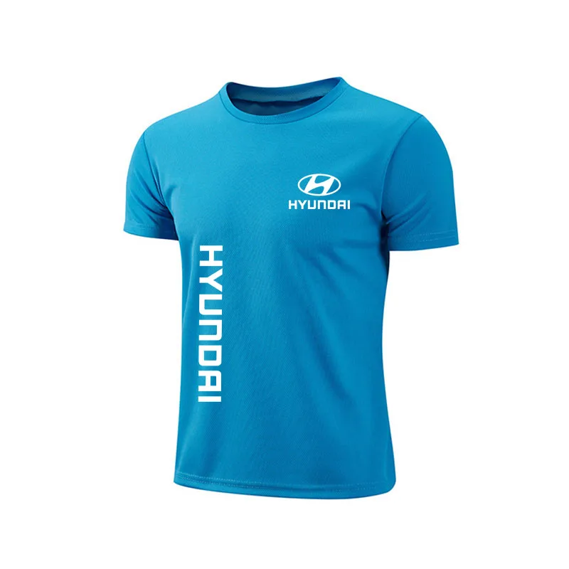 

Harajuku Men's Short Sleeve Hip Hop Men's T-Shirt Hyundai car logo print Summer Fitness Jogging High Quality sports Tees
