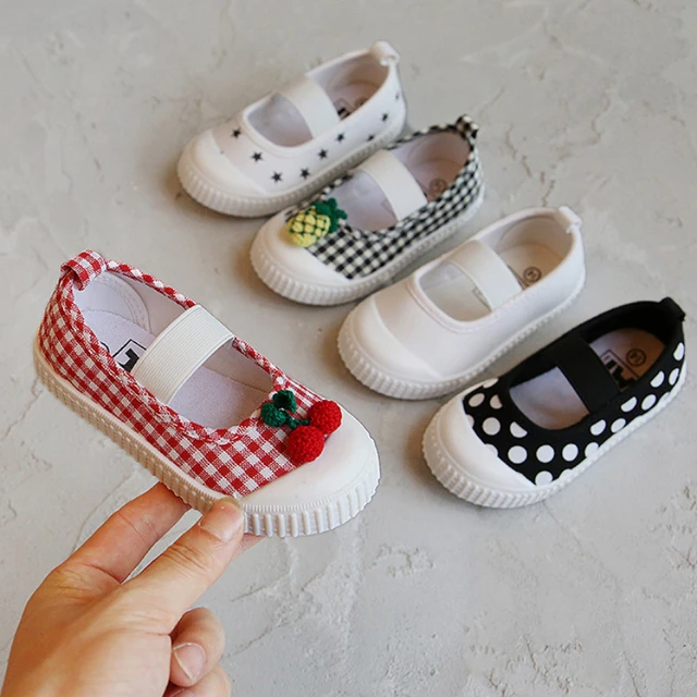 TaoziBaby Girls Square Mouth Polka Dot Canvas Shoes Baby Toddler Shoes Toddler Girl Shoes Kids Fashion 4
