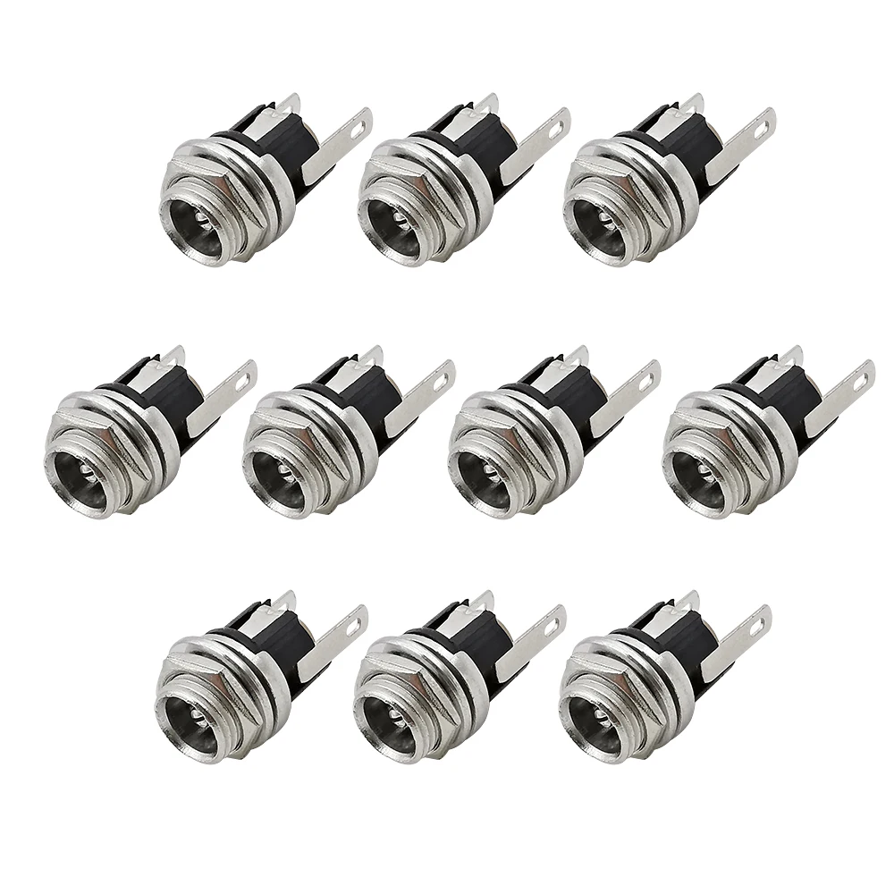 

DC-025M 5,5x2,1 мм розетка источника питания постоянного тока, гнездовой разъем, Панель Крепления, терминал, электрический разъем с гайкой 5,5*2,1 мм, ...