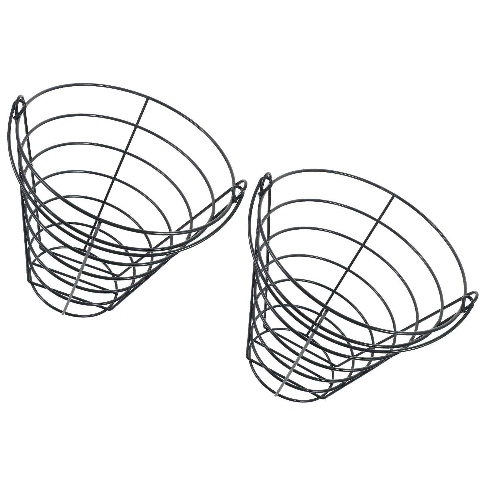 

2 Pcs Collection Bucket Portable GolfStorage Holder Basket Balls Collecting Steel