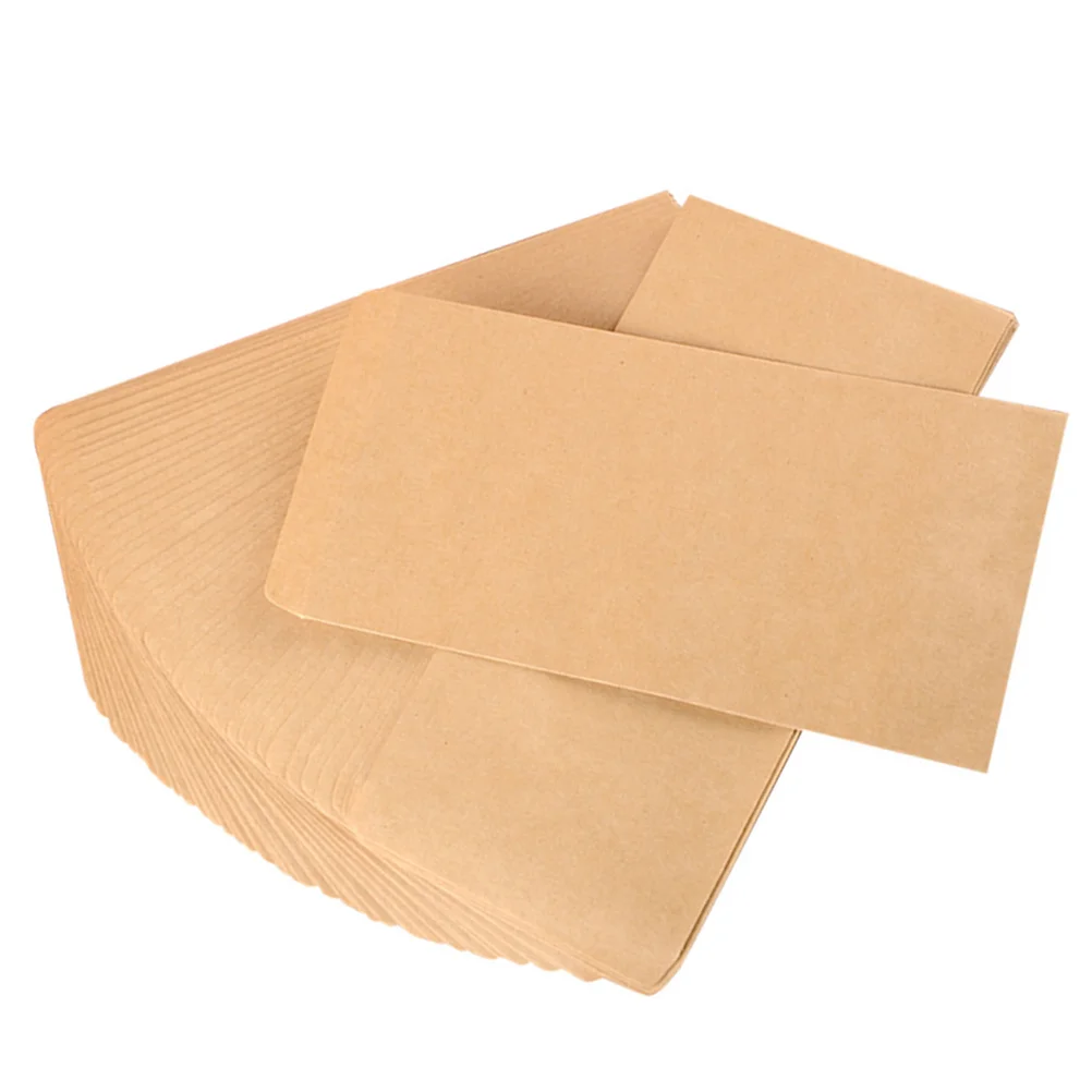 

100pcs Simple Kraft Paper Envelopes Blank Envelopes Stationery Paper Bags for Party Invitations Baby Shower