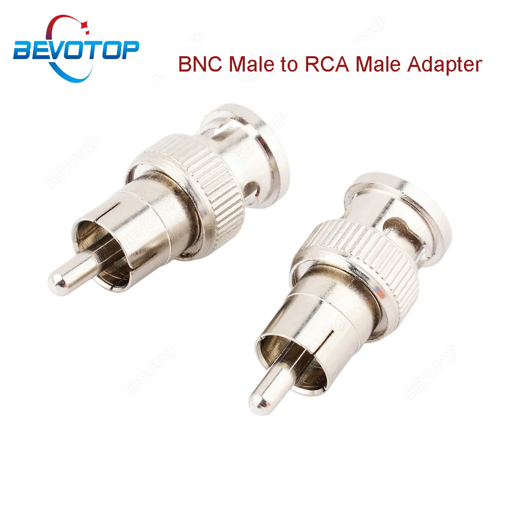 Адаптер BEVOTOP 2 шт./лот Q9 BNC «папа»-«папа» RCA AV «папа», прямой разъем, адаптер RCA AV-BNC «папа» мама для видеонаблюдения