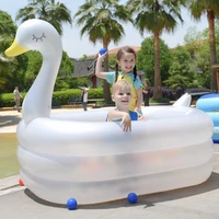inflatable bathtub swimming pool cute large thick portable foldable baby bathtub adults large bucket piscina bathroom products 5