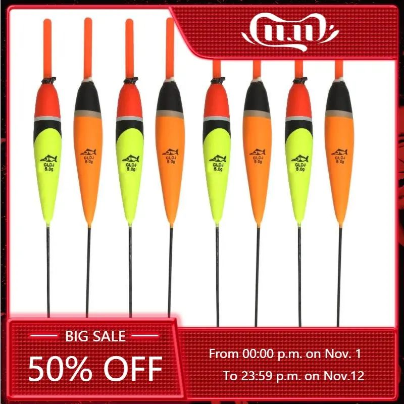 

ToplineTackle Mix Color Professional Fishing Floats Tools Sinker Float Dark Glow Stick Night Carp Floats Bobbers Hard Tail Float