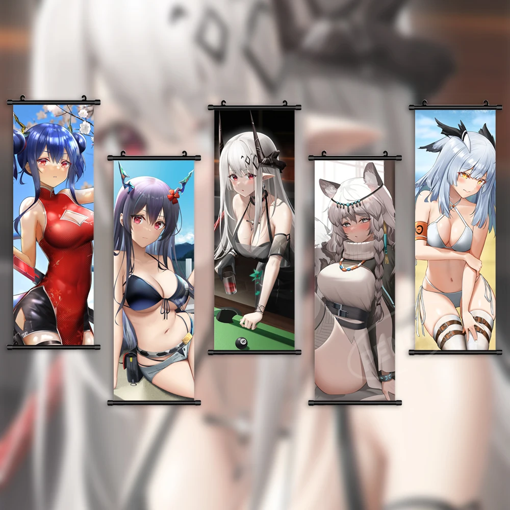 Настенная Роспись «Рыцари», рисунок на холсте, настенная роспись птилопсис, Многослойные висячие свитки, игровой плакат, украшение для дома