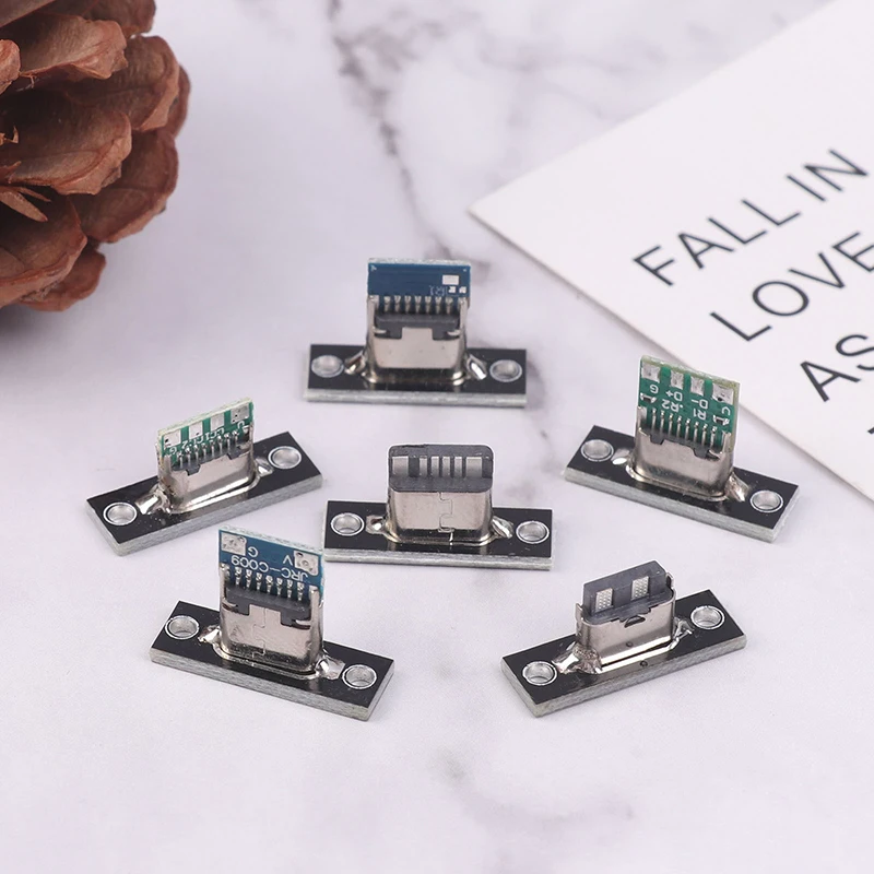 5 шт. Новый USB 3.1 Тип C разъем с винтовой фиксирующей пластиной 2 контакта 4