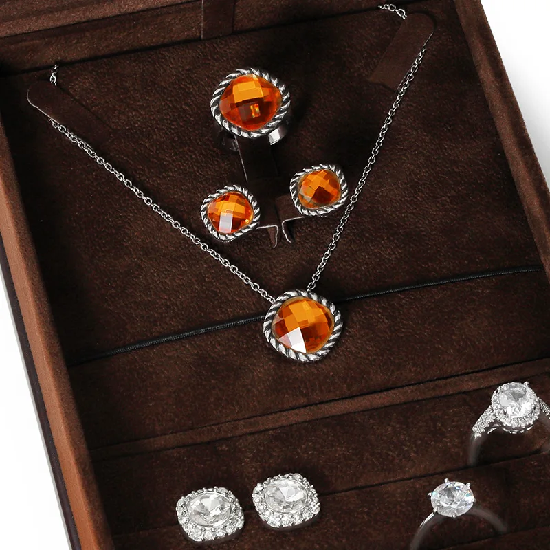 Solid Wood Jewelry Box Jewelry Storage Box Necklace Ring Earring Bracelet Gift Set Large Capacity