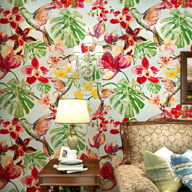 

Retro Wallpaper Orange Red Bedroom Living Room TV Background Wallpaper Wallpaper for Bedroom Walls
