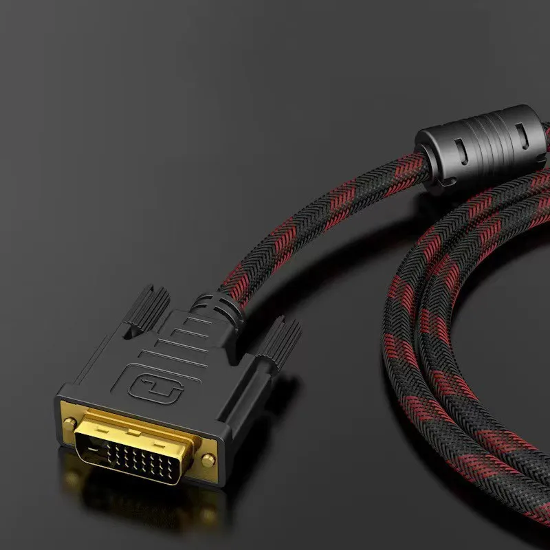 Высокоскоростной кабель DVI-DVI 1,5 м, 1080p, 24+1 контакт, позолоченный штекер-штекер, для проектора, подключения компьютерного сигнала, модель E4 (art.: 3920dcd43da73) - 3920dcd43da73