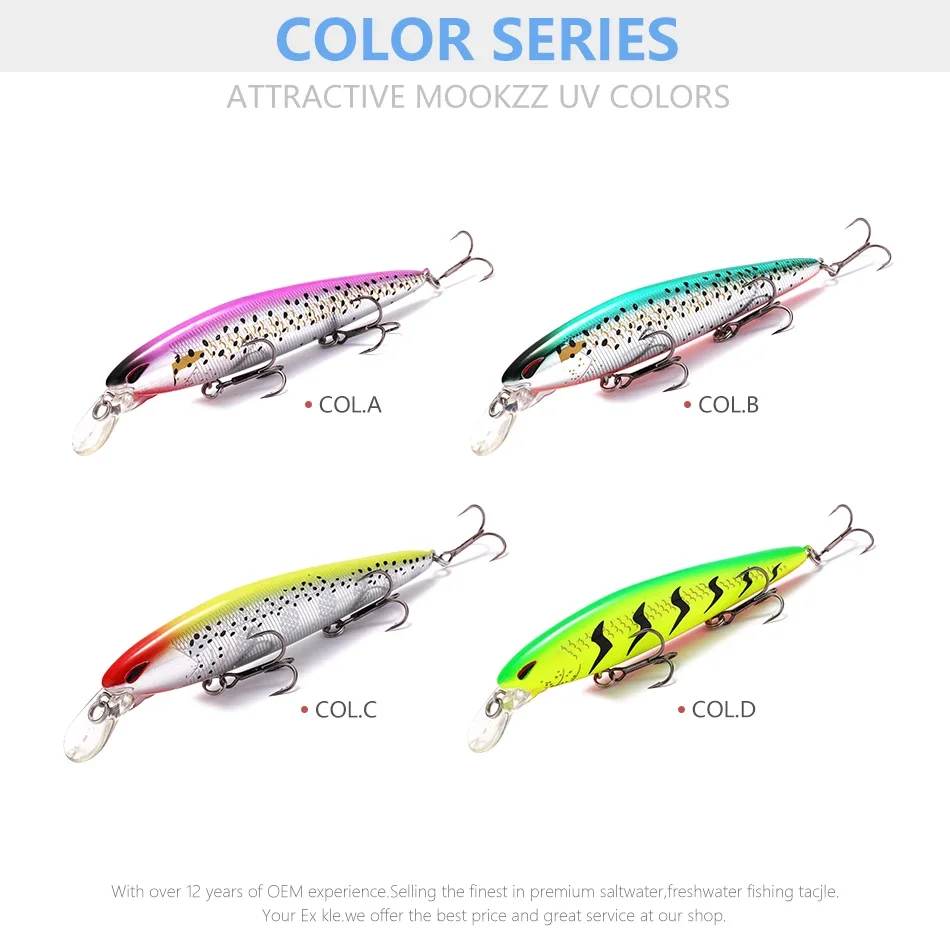 MOOKZZ искусственные рыболовные приманки гольян высококачественные воблеры